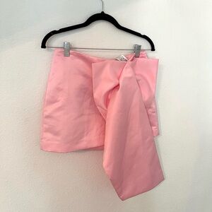 Zara Pink Satin Bow Mini Skirt
